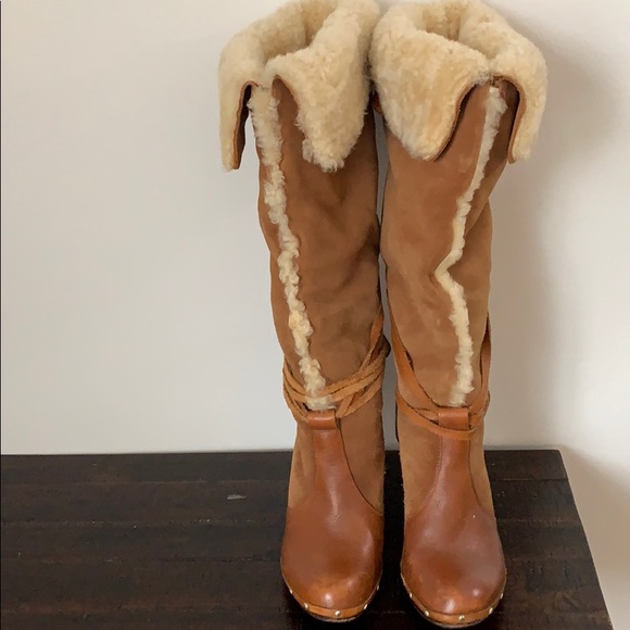 michael kors fur lined boots